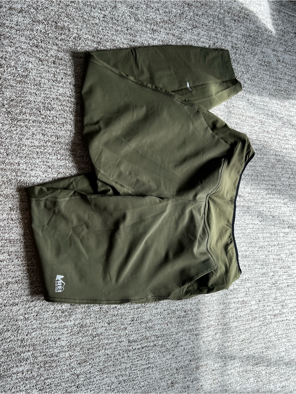 REI Swiftland Olive Green Active Leggings